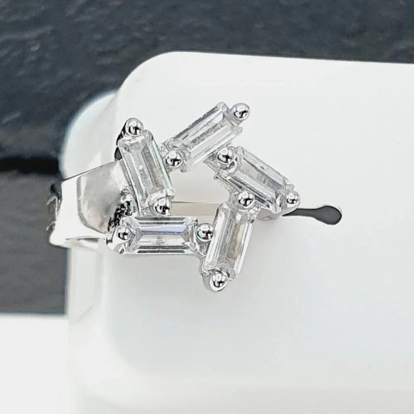 "925 sterling silver luxury CZ earrings for women/girls, Best for gift, RJUS2016 - Picture 10 of 10